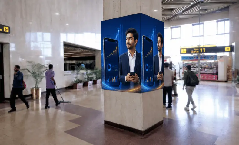 Emaar campaign on a JIAP pillar wrap
