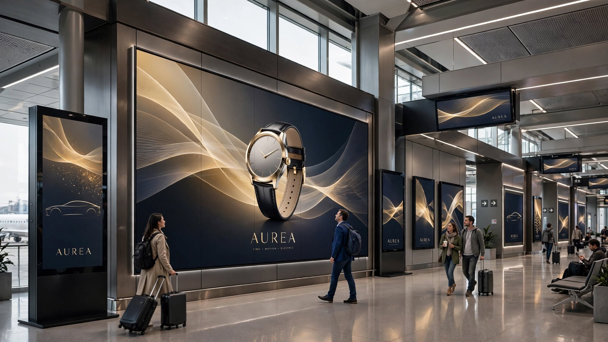 Airport DOOH campaign for brand awareness
