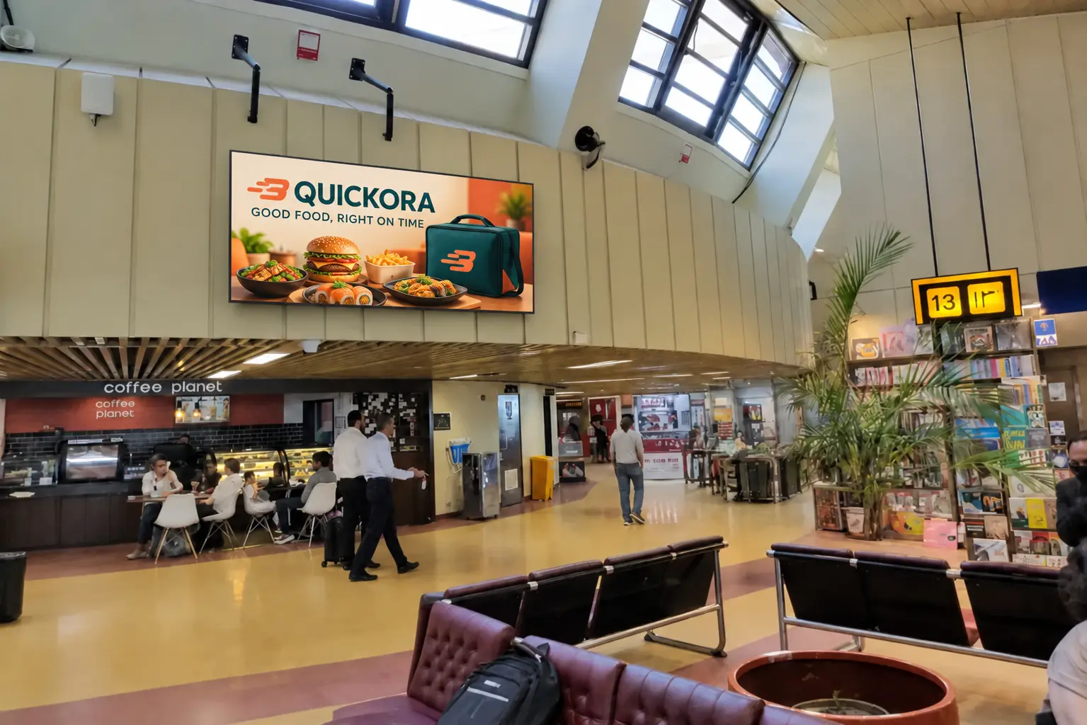 Sunsilk on twin SMD screens in a JIAP corridor